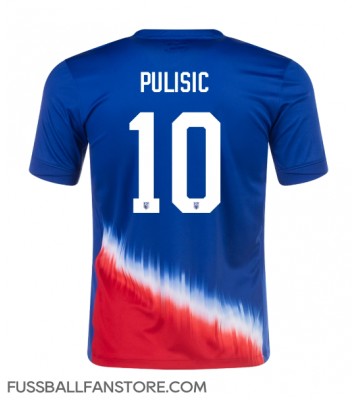 Vereinigte Staaten Christian Pulisic #10 Replik Auswärtstrikot Copa America 2024 Kurzarm